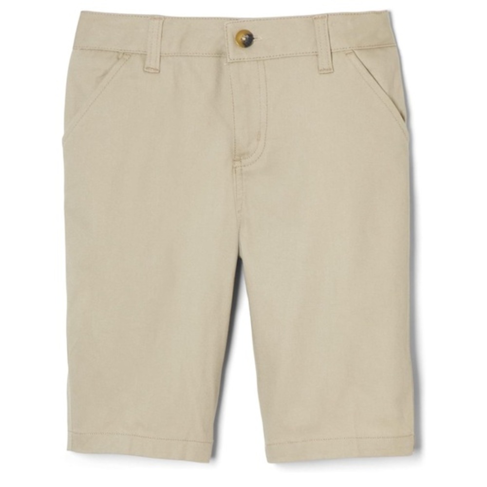 NWT FRENCH TOAST Adjustable Waist Stretch Bermuda Short in Khaki Girls Sz 18